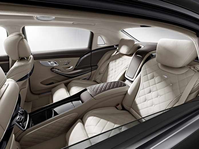 Luxury Mercedes S-Class rear passenger seats
