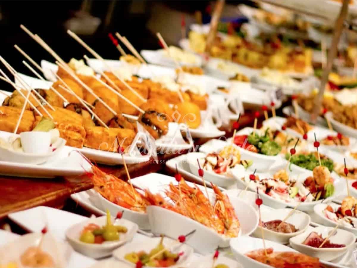 Spanish tapas selection for a private event