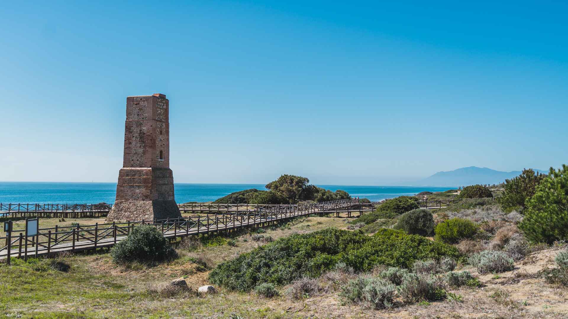 Cabopino beach, golden sand and bread breaking nature