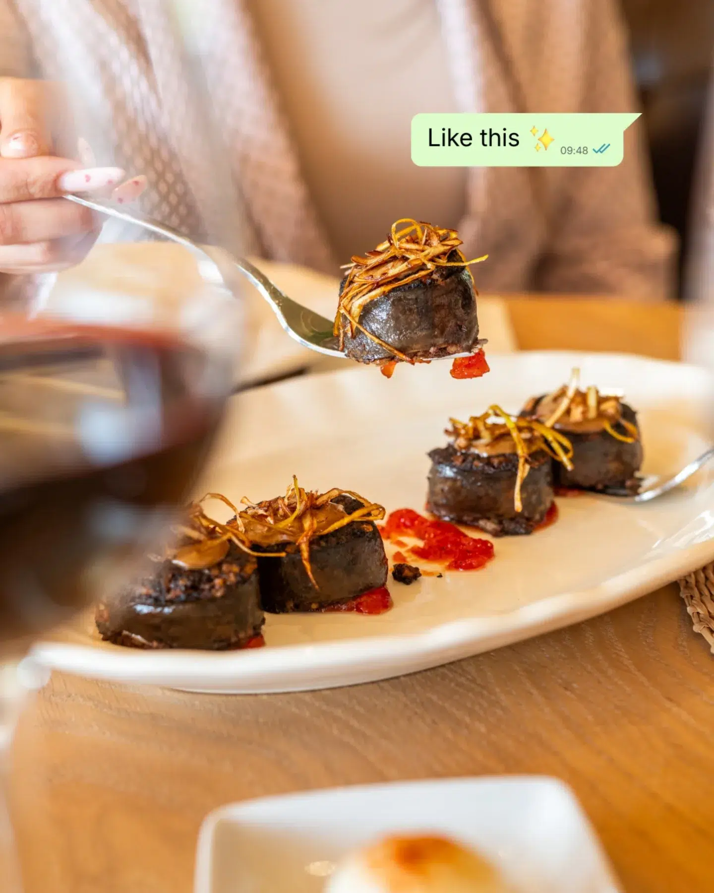 Ever fallen in love at first bite? It tastes like this ✨ Swipe through and let yourself fall in love. Share it with someone who needs to taste it. #LoveAtFirstBite #OffTheMenu #KayenaMarbella